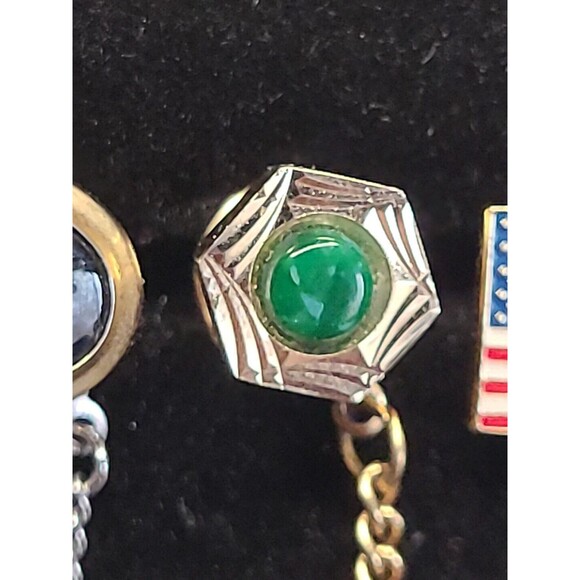 Vintage Lot Of  8 Men’s Tie Tack Pins Gold Tone / Silver Tone - Picture 5 of 11